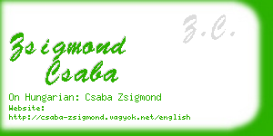 zsigmond csaba business card